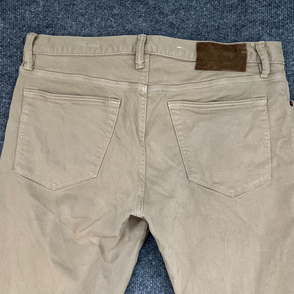 Todd Snyder Pants Men 31x30 Beige Chino Flat Front Straight Leg Zip Fly Stretch - Picture 13 of 16
